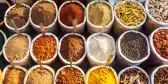 A wide arrangement of spices