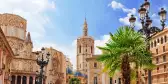 Square of Saint Mary's and Valencia cathedral temple in old town, Spain