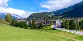 Seefeld village with beautiful mountain scenery and clouds in Tirol, Austria