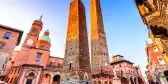 The two medieval towers of Bologna in Italy