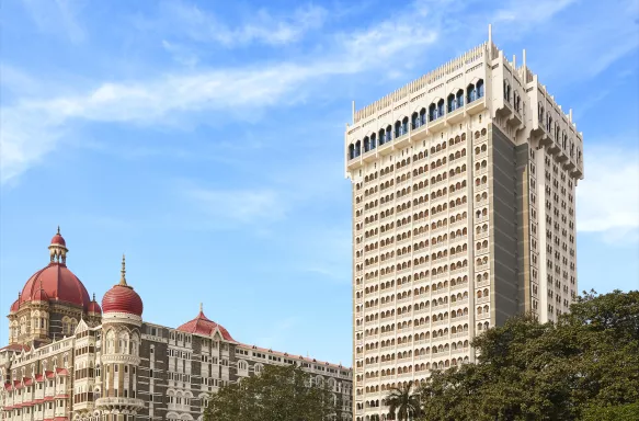 Exterior view of Taj Mahal Tower Mumbai Hotel in Colaba, Mumbai