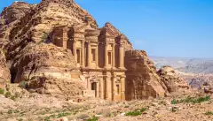 The Ad Deir Monastery of Petra in Petra, Jordan