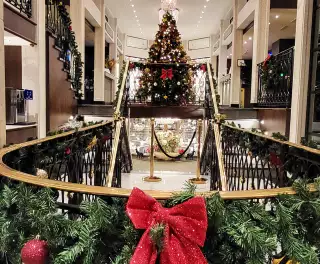 Chirstmas interior of River Cruise Ship